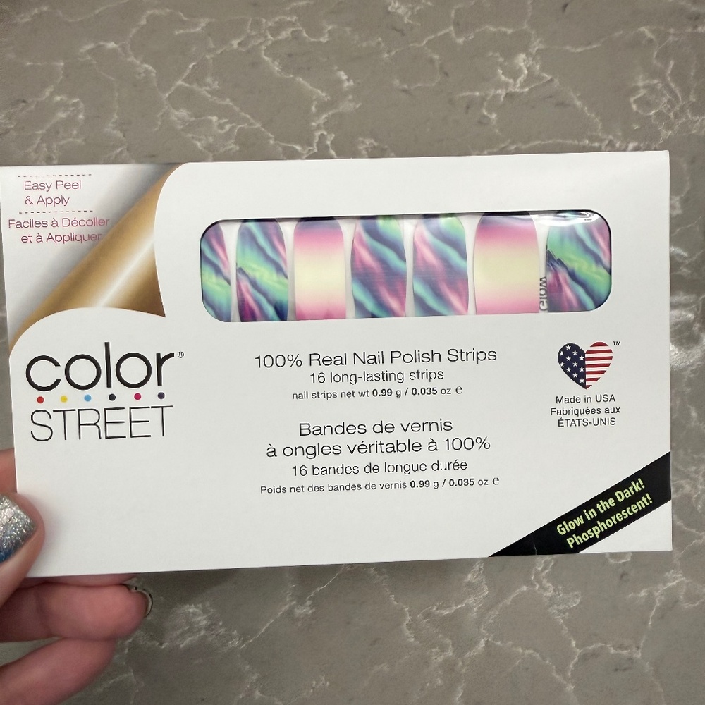 Glow in the Dark Color Street Nail Polish Strips, Astral Glow.
